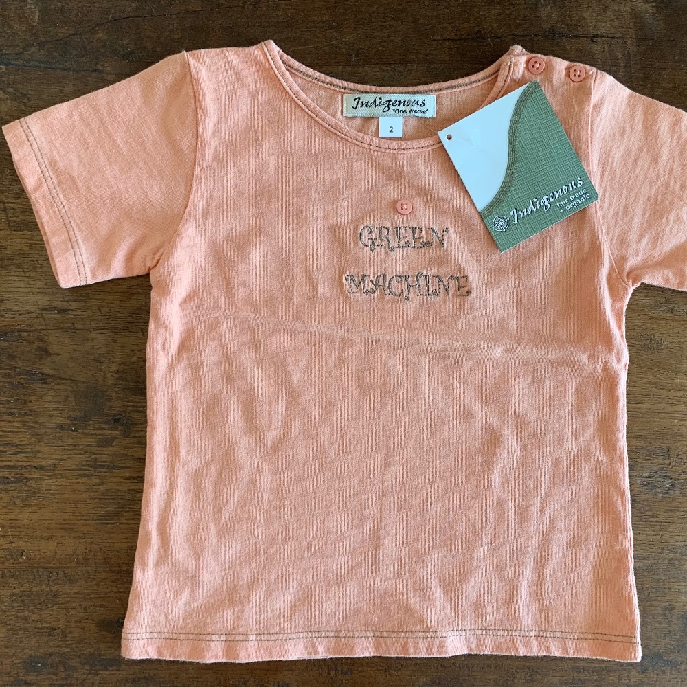 Indigenous Designs Baby Fair Trade + Organic Short Sleeve Tee size 2T